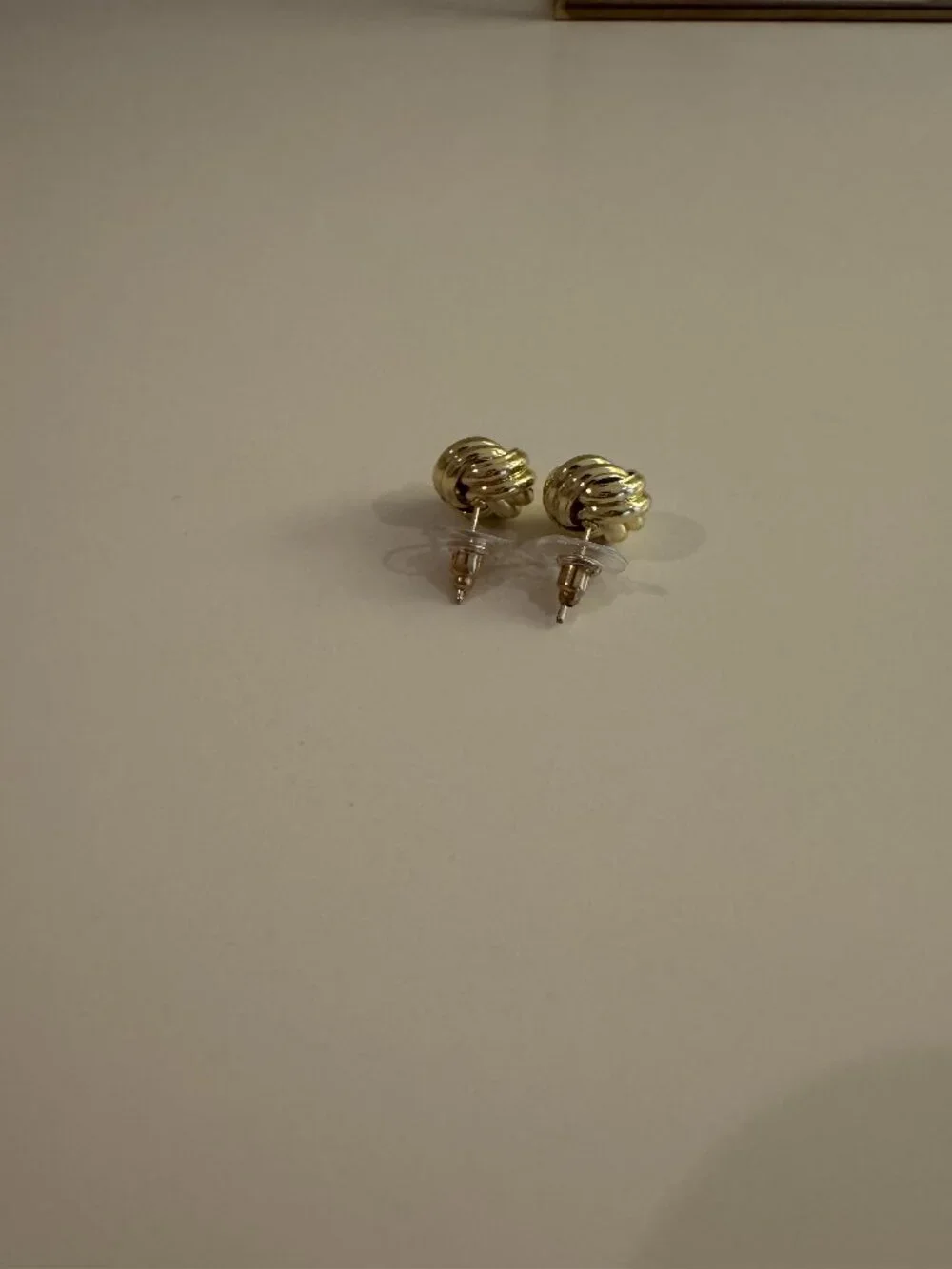 Gold Knot Stud Earrings